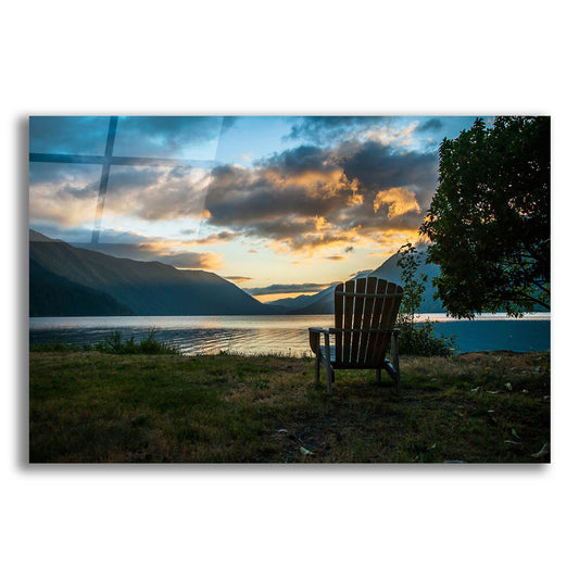 Epic Art 'Crescent Lake Chair' by Tim Oldford, Acrylic Glass Wall Art