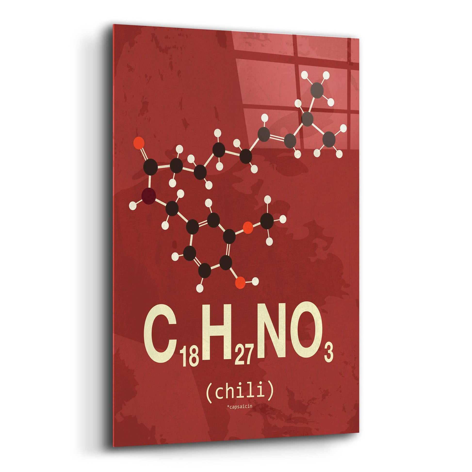 Epic Art 'Molecule Chili' by Typelike, Acrylic Glass Wall Art,16x24