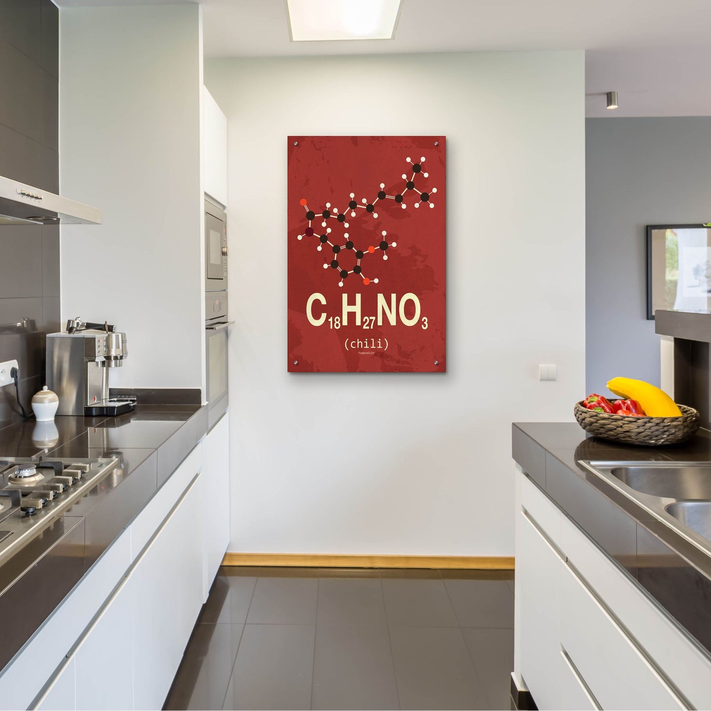 Epic Art 'Molecule Chili' by Typelike, Acrylic Glass Wall Art,24x36