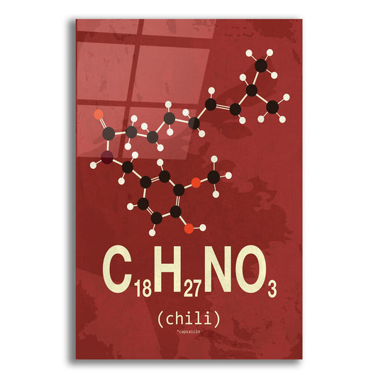 Epic Art 'Molecule Chili' by Typelike, Acrylic Glass Wall Art