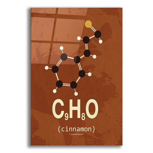 Epic Art 'Molecule Cinnamon' by Typelike, Acrylic Glass Wall Art