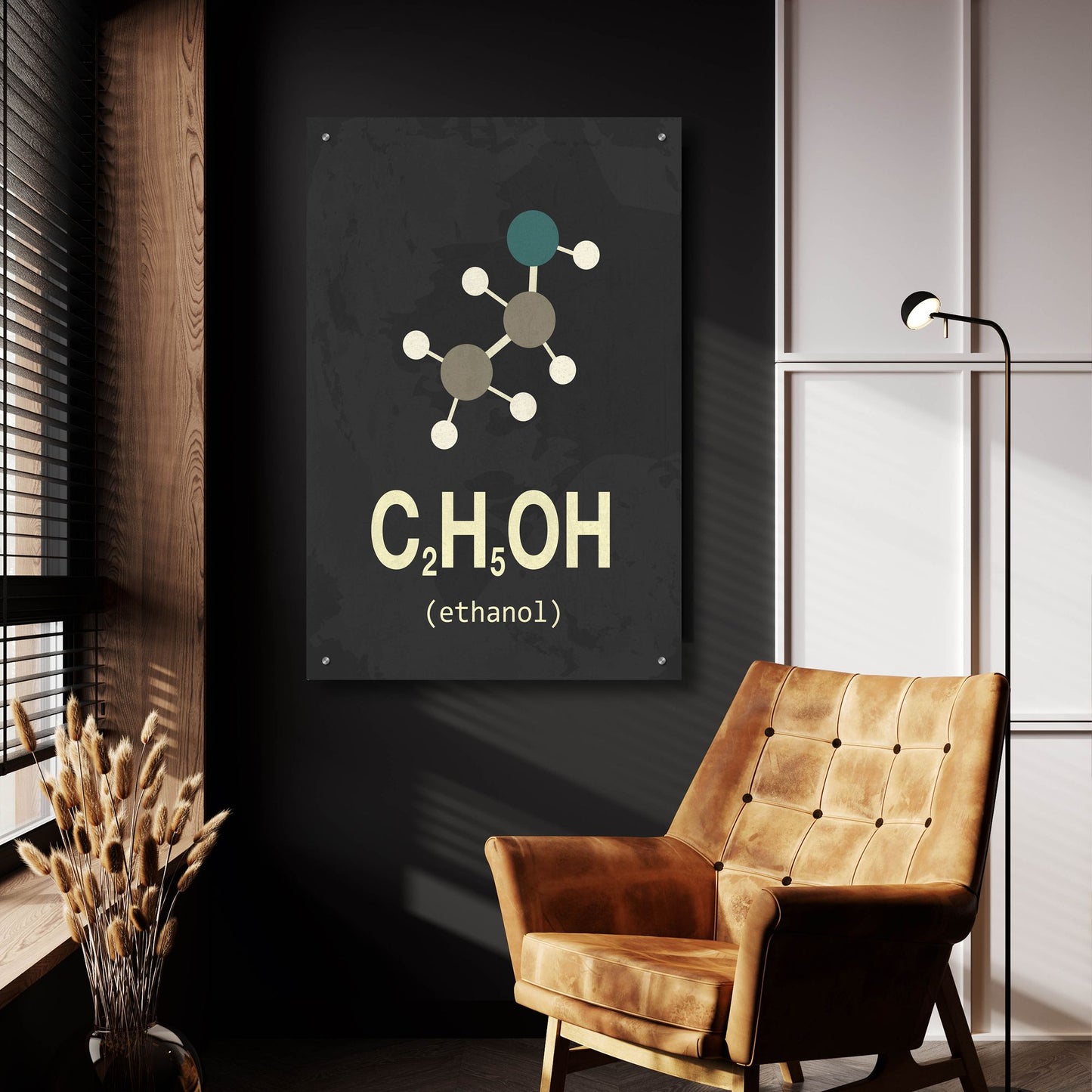 Epic Art 'Molecule Ethanol' by Typelike, Acrylic Glass Wall Art,24x36