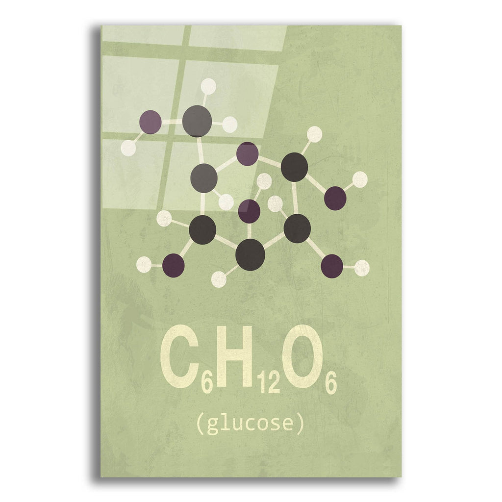 Epic Art 'Molecule Glucose' by Typelike, Acrylic Glass Wall Art