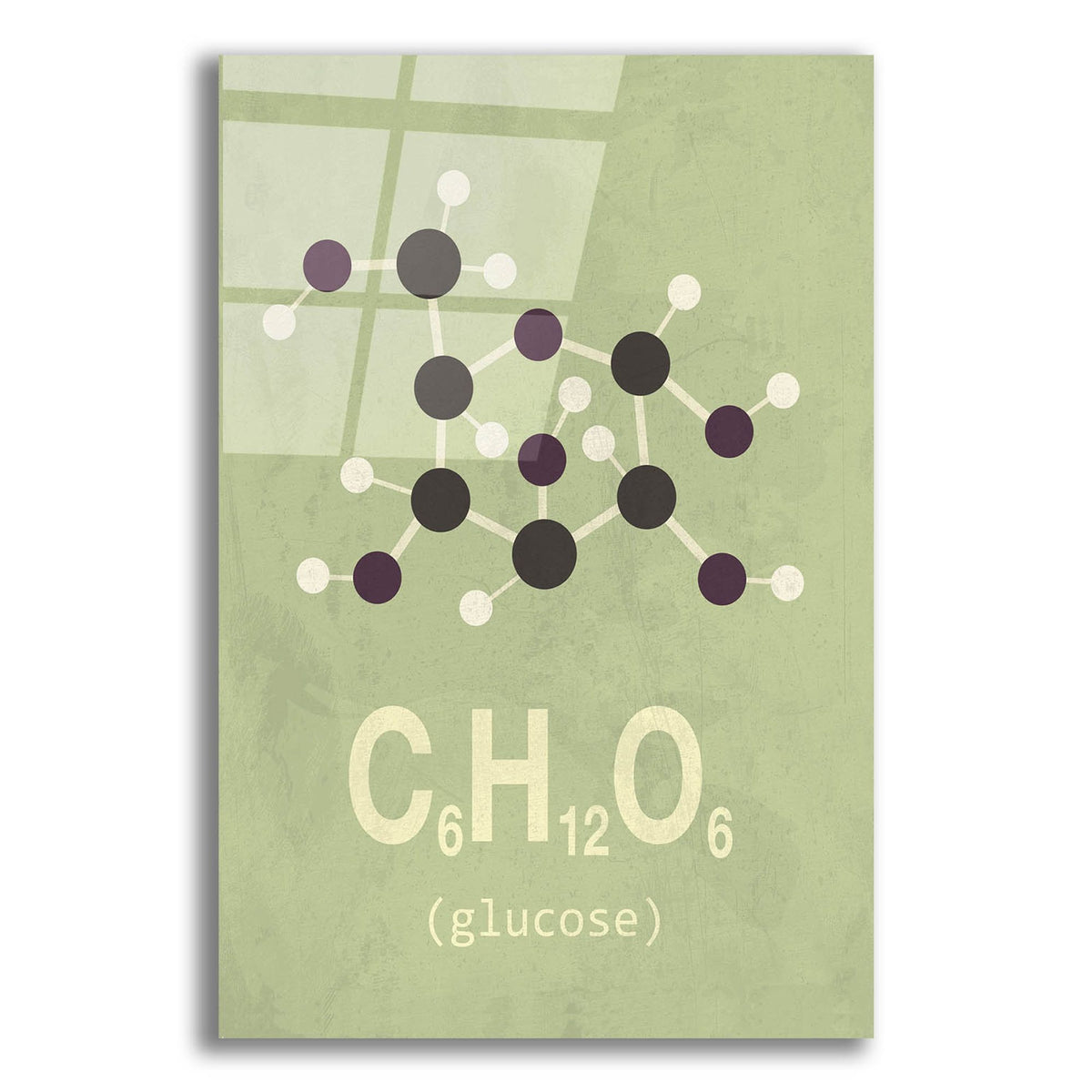 Epic Art 'Molecule Glucose' by Typelike, Acrylic Glass Wall Art