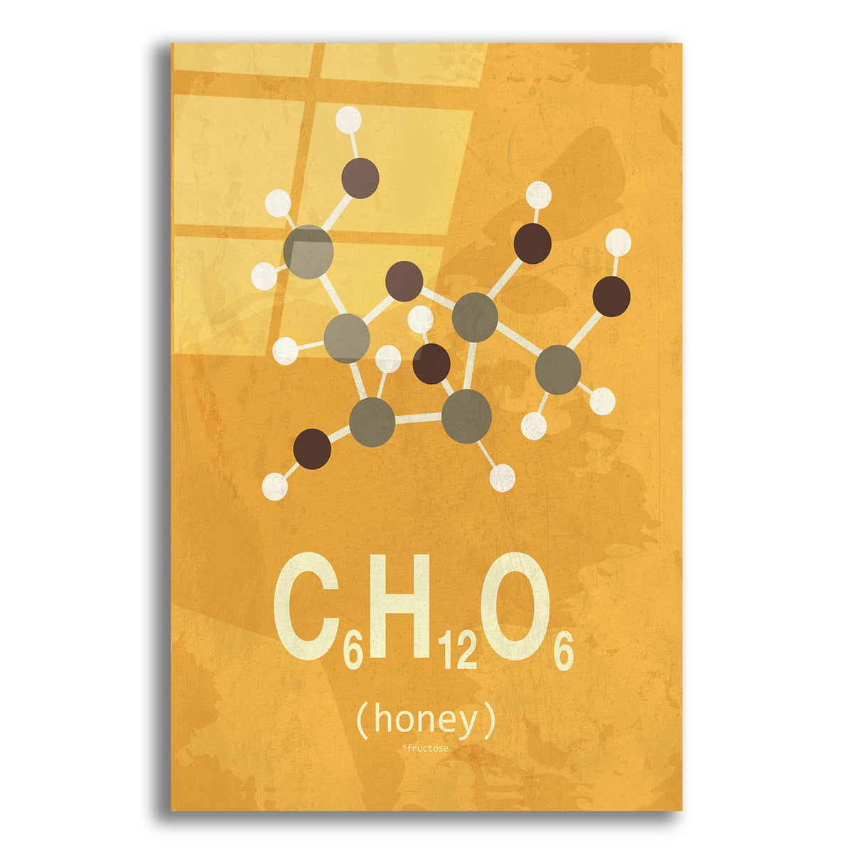 Epic Art 'Molecule Honey' by Typelike, Acrylic Glass Wall Art