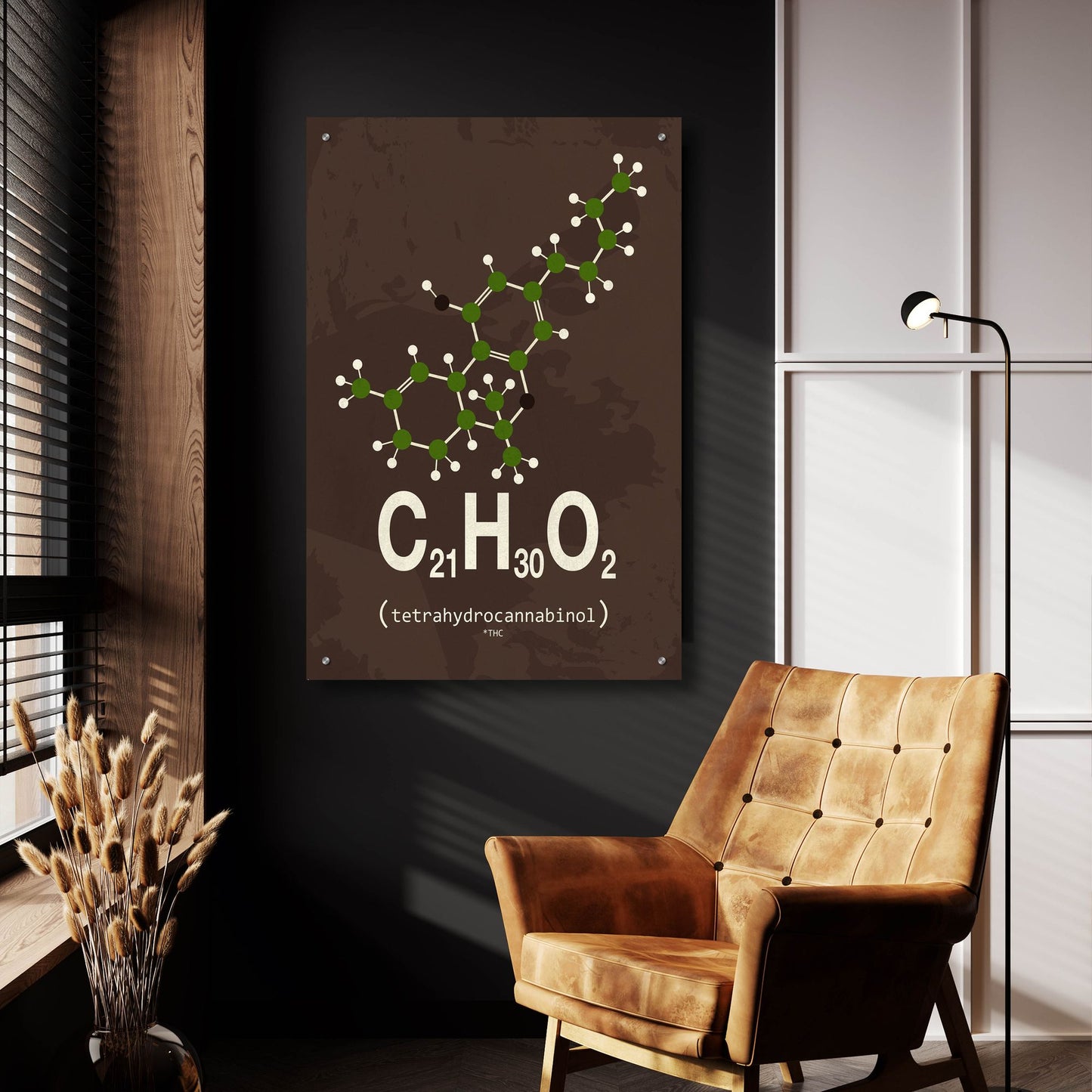 Epic Art 'Molecule Thc' by Typelike, Acrylic Glass Wall Art,24x36