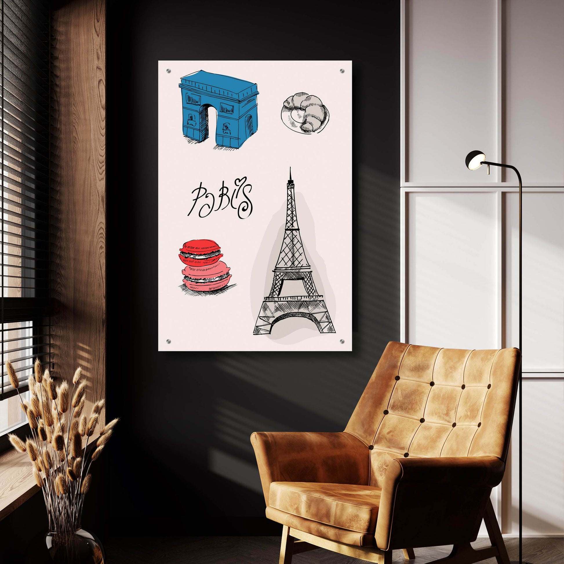 Epic Art 'Paris Iii' by Typelike, Acrylic Glass Wall Art,24x36