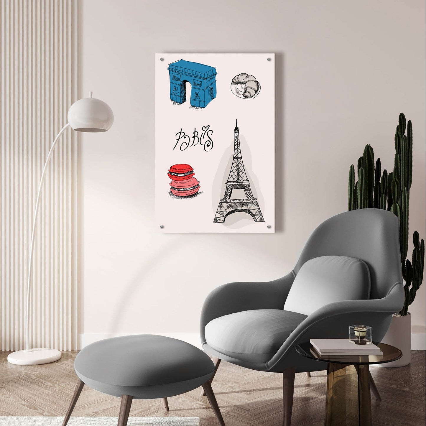 Epic Art 'Paris Iii' by Typelike, Acrylic Glass Wall Art,24x36