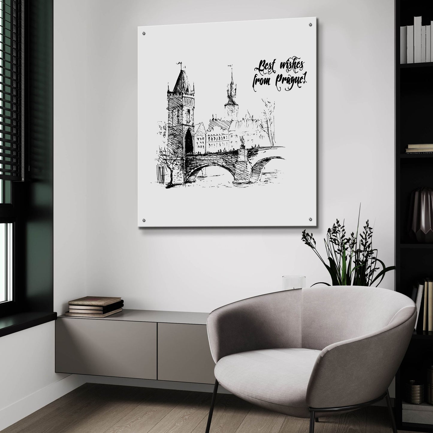 Epic Art 'Prague' by Typelike, Acrylic Glass Wall Art,36x36