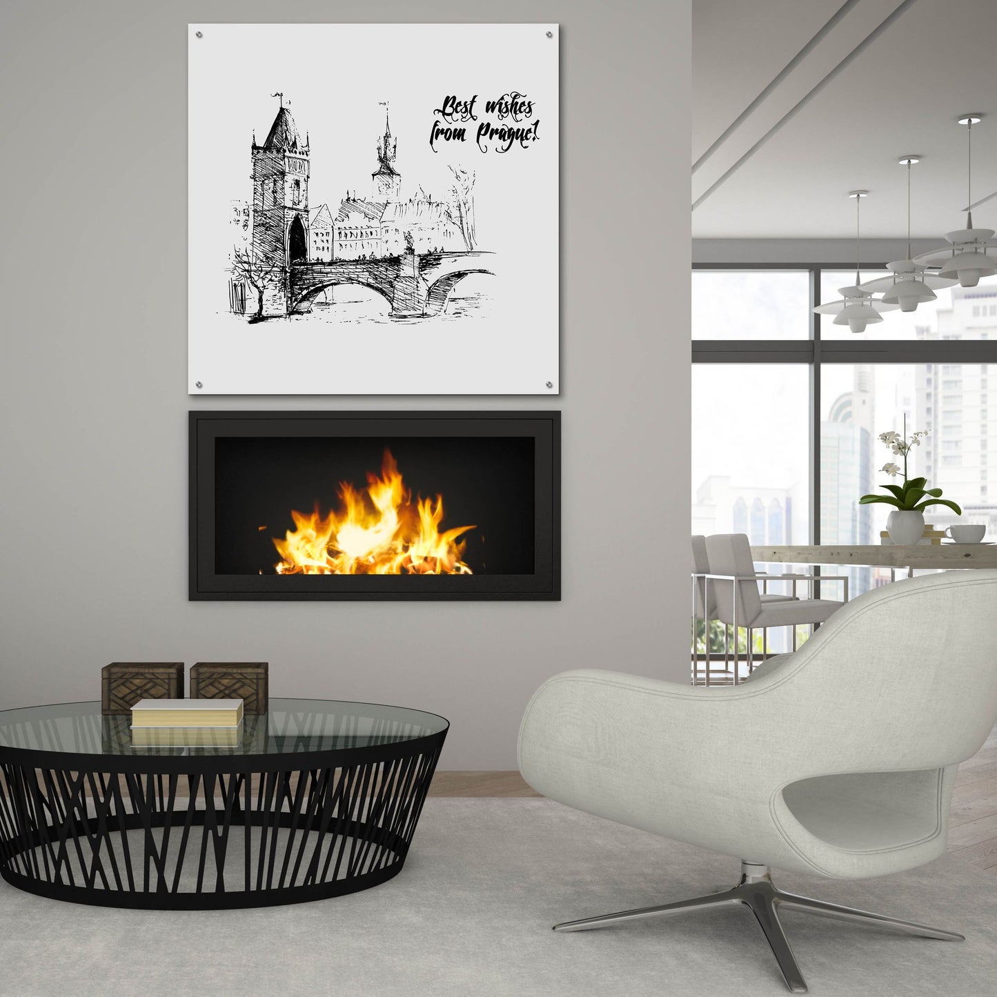 Epic Art 'Prague' by Typelike, Acrylic Glass Wall Art,36x36