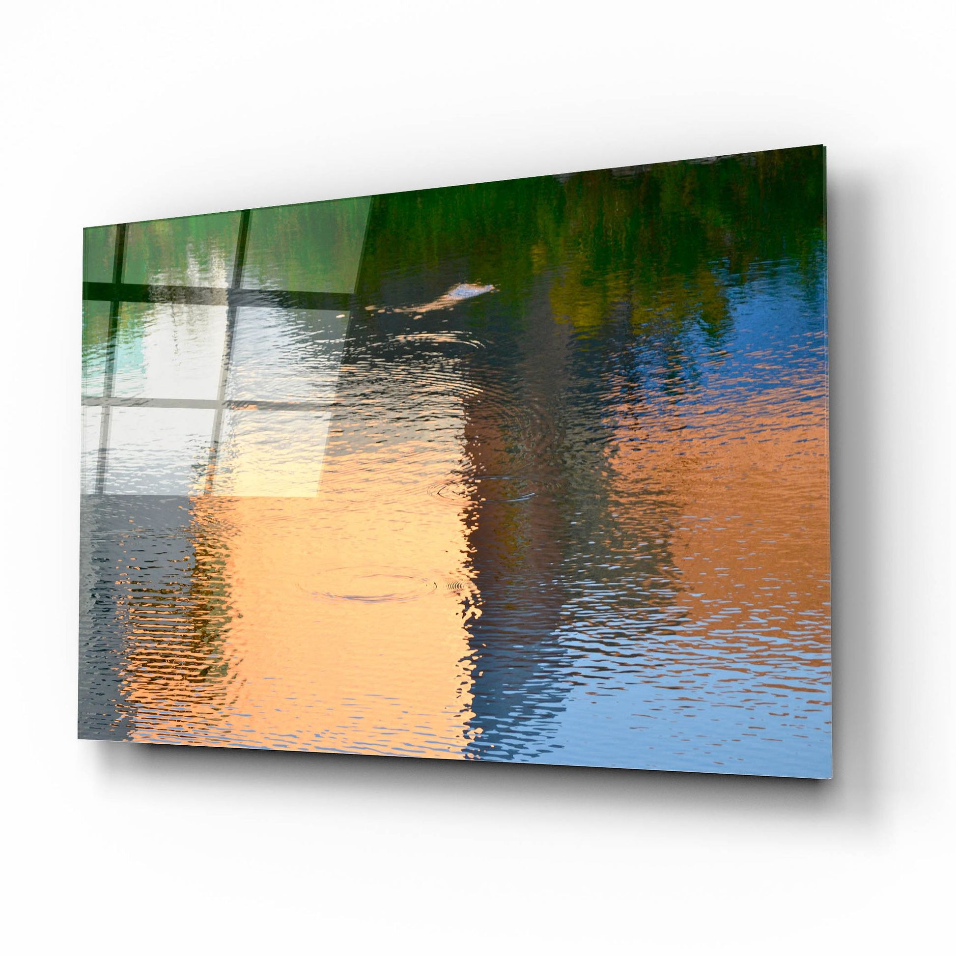 Epic Art 'Reflection On The Iowa River No. 1' by Ulpi Gonzalez, Acrylic Glass Wall Art,16x12