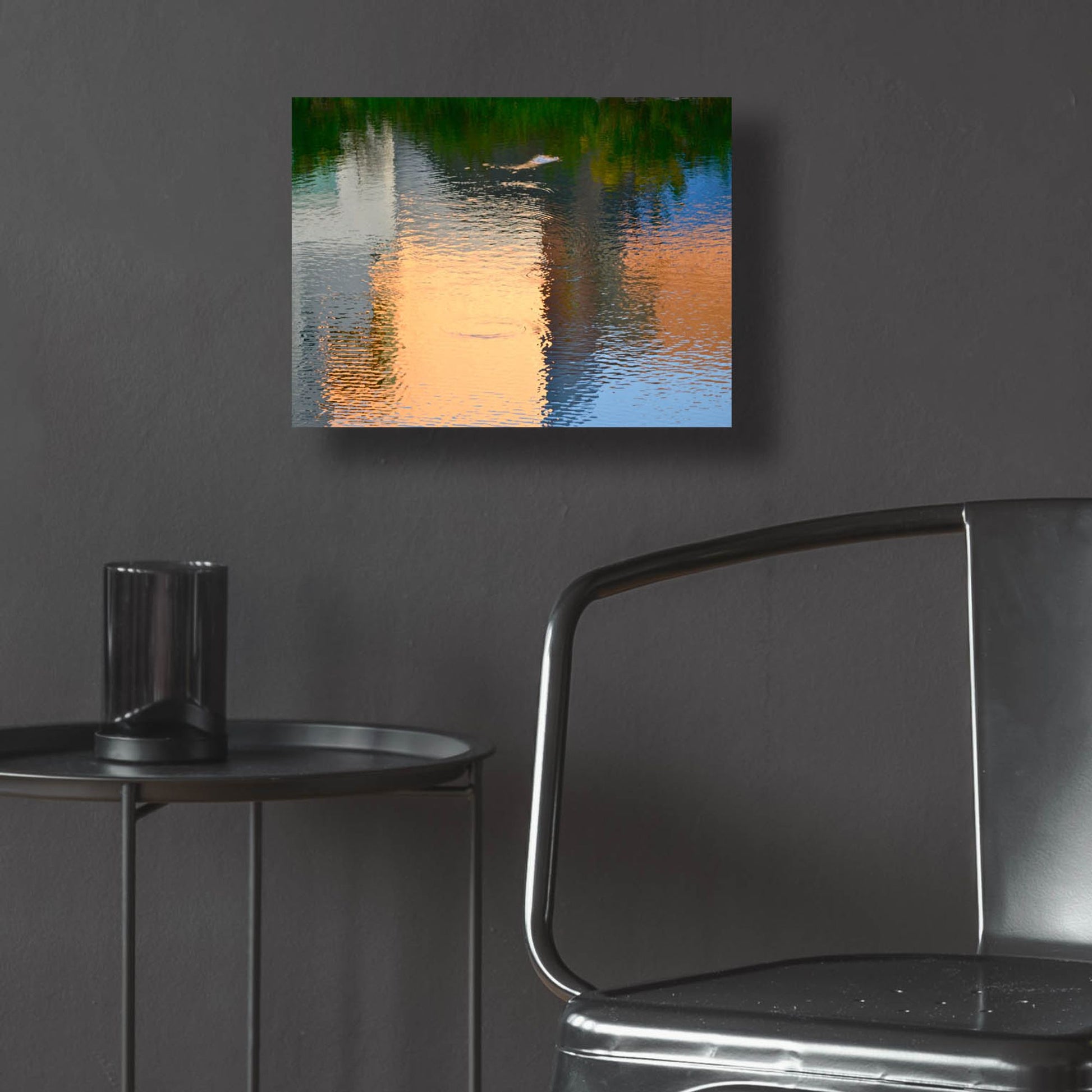 Epic Art 'Reflection On The Iowa River No. 1' by Ulpi Gonzalez, Acrylic Glass Wall Art,16x12