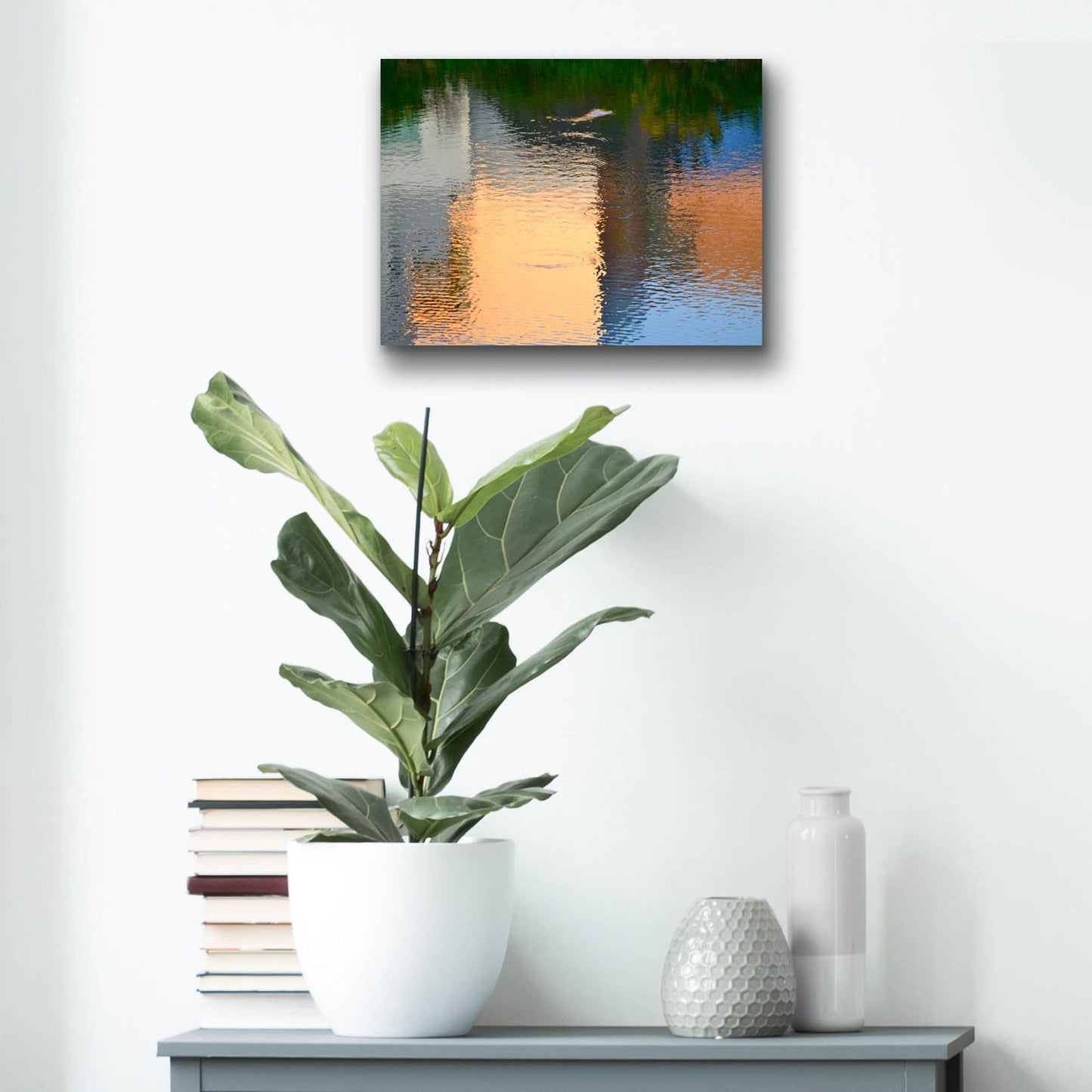 Epic Art 'Reflection On The Iowa River No. 1' by Ulpi Gonzalez, Acrylic Glass Wall Art,16x12