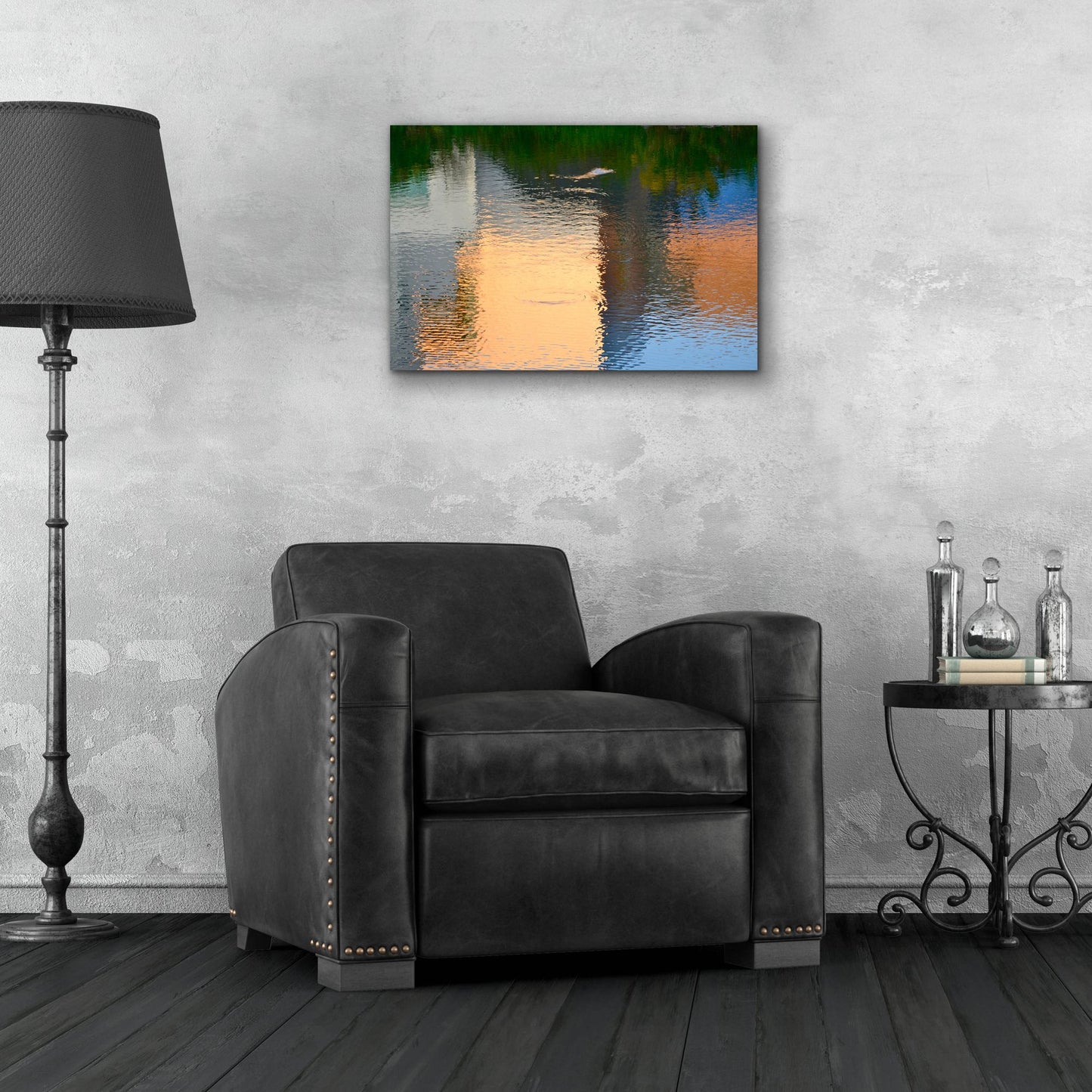 Epic Art 'Reflection On The Iowa River No. 1' by Ulpi Gonzalez, Acrylic Glass Wall Art,24x16