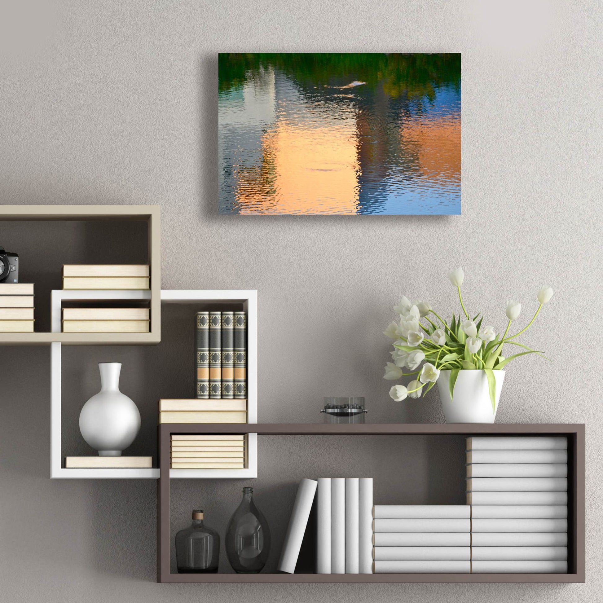 Epic Art 'Reflection On The Iowa River No. 1' by Ulpi Gonzalez, Acrylic Glass Wall Art,24x16