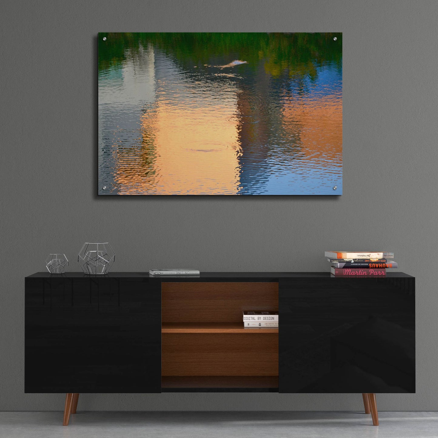 Epic Art 'Reflection On The Iowa River No. 1' by Ulpi Gonzalez, Acrylic Glass Wall Art,36x24