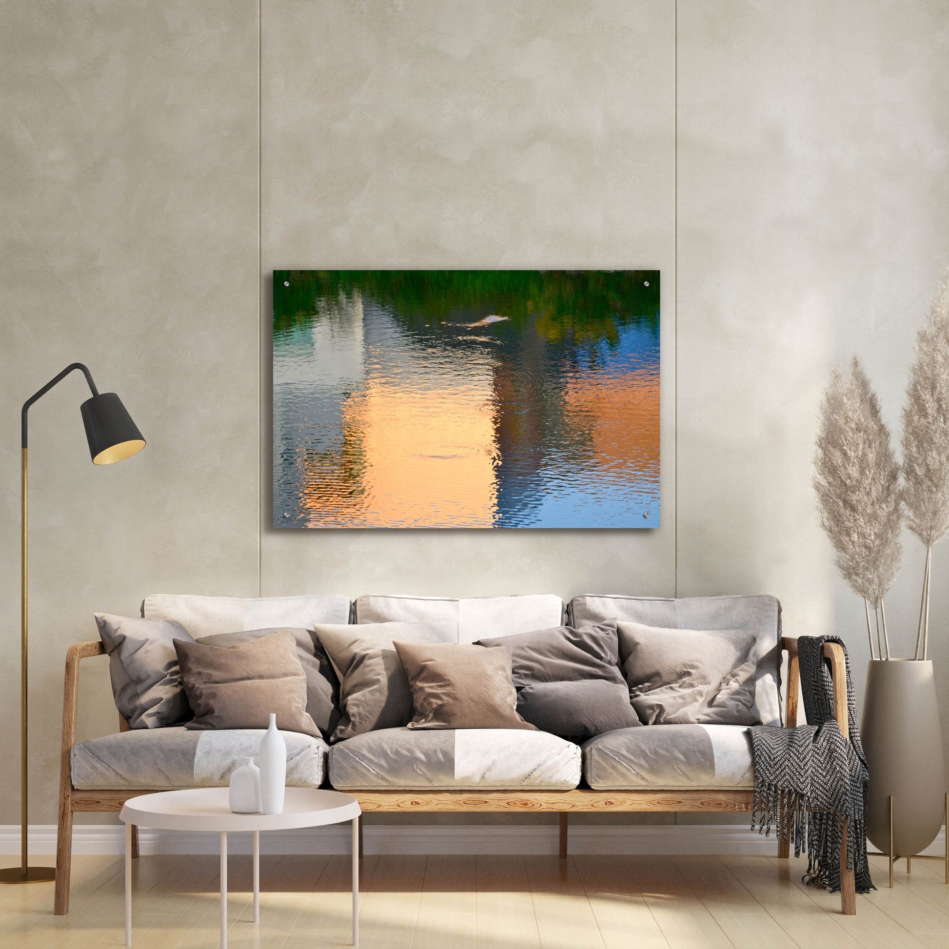 Epic Art 'Reflection On The Iowa River No. 1' by Ulpi Gonzalez, Acrylic Glass Wall Art,36x24