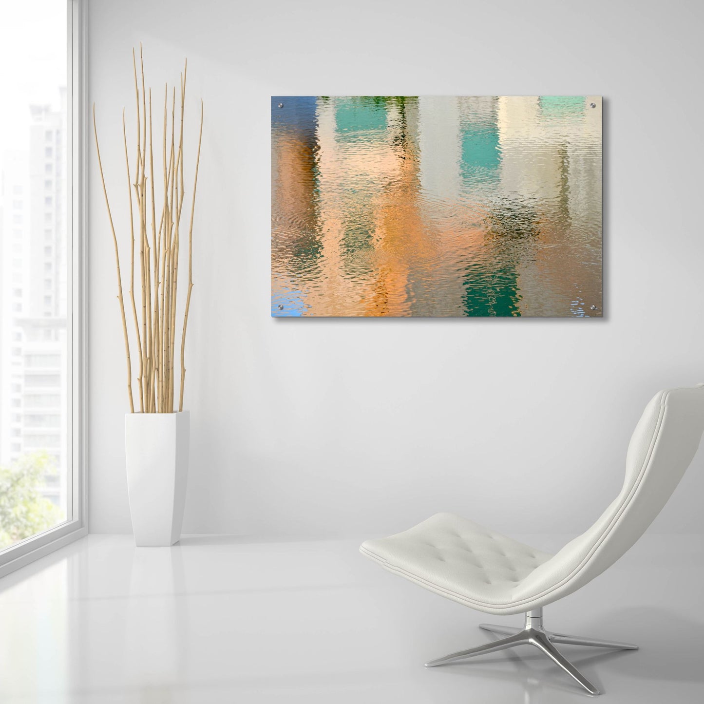 Epic Art 'Reflection On The Iowa River No. 2' by Ulpi Gonzalez, Acrylic Glass Wall Art,36x24