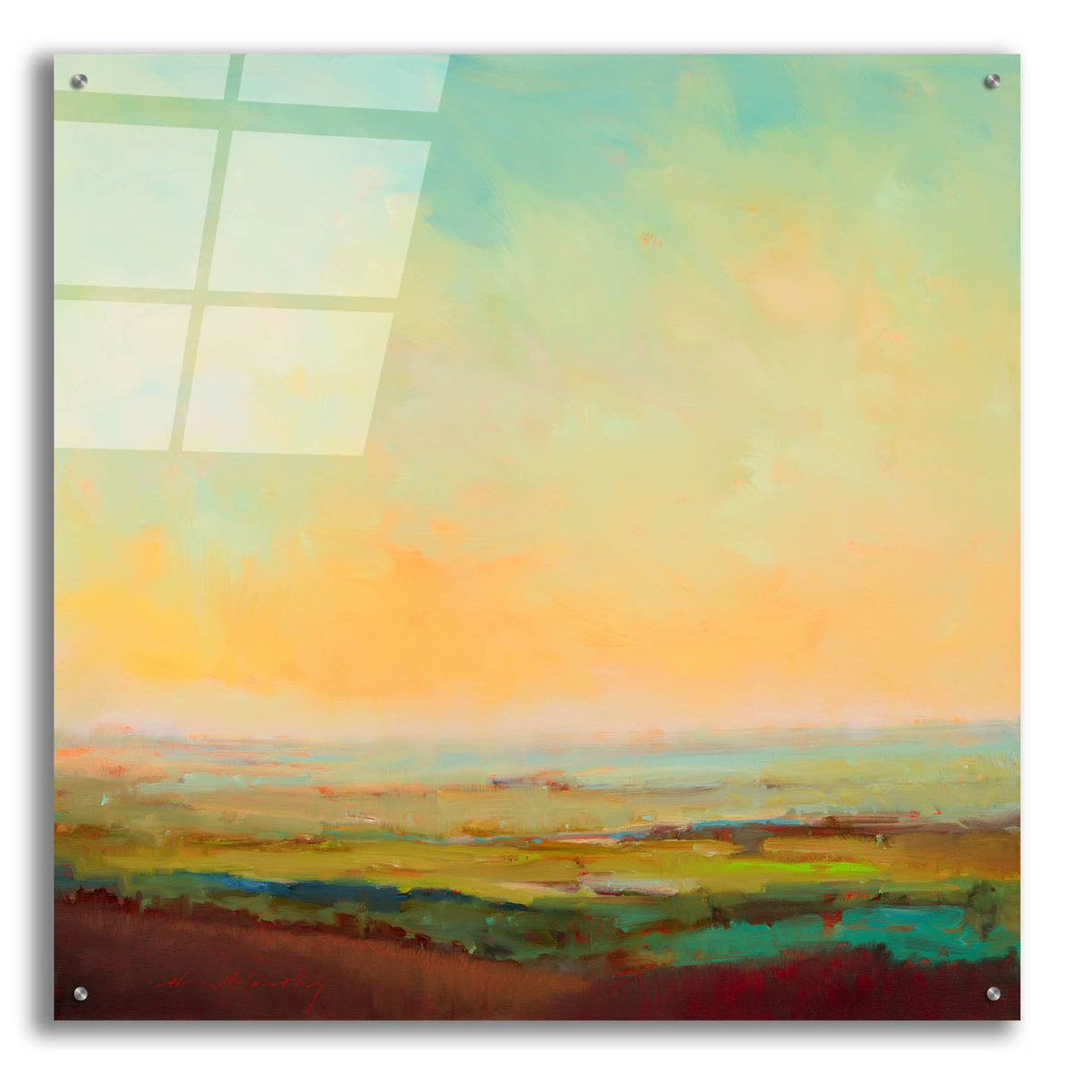 Epic Art 'Pink Edge' by William Mccarthy, Acrylic Glass Wall Art