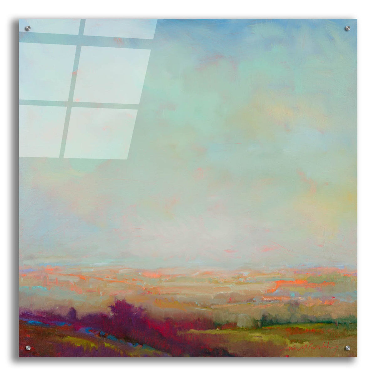Epic Art 'Turns Red' by William Mccarthy, Acrylic Glass Wall Art