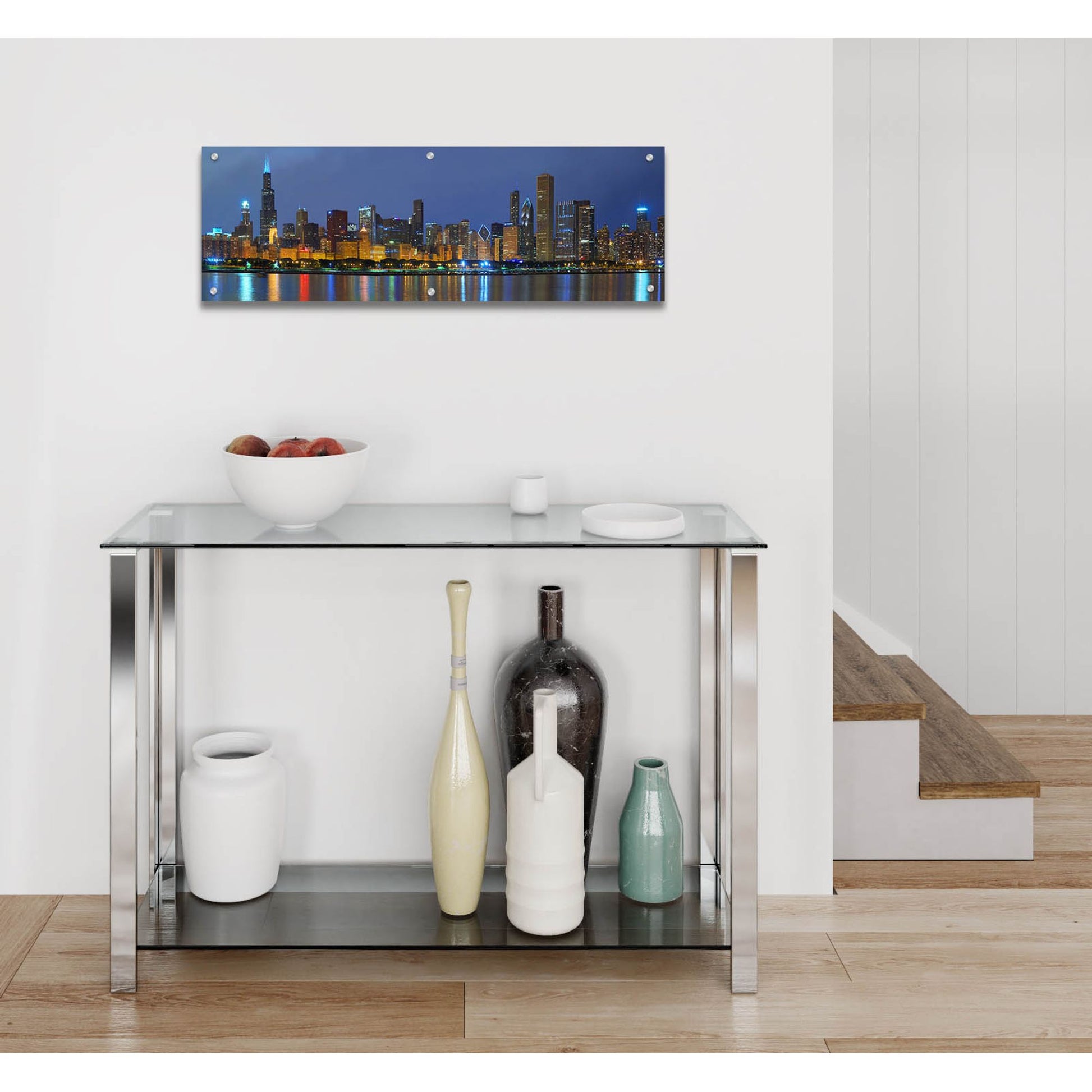 Epic Art 'Chicago Skyline' by Winthrope Hiers, Acrylic Glass Wall Art,36x12