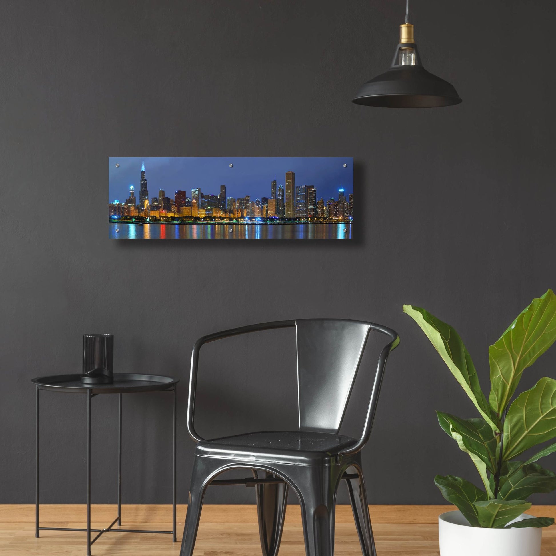 Epic Art 'Chicago Skyline' by Winthrope Hiers, Acrylic Glass Wall Art,36x12