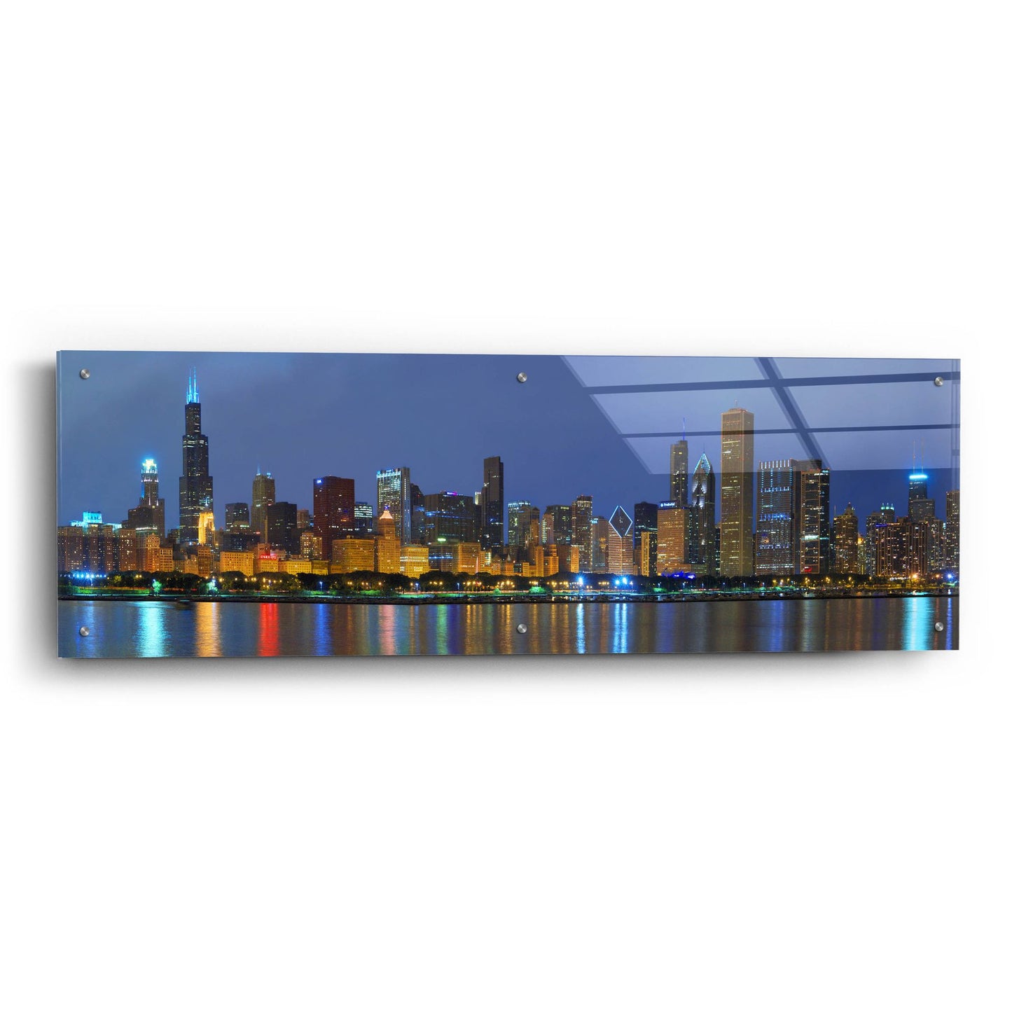 Epic Art 'Chicago Skyline' by Winthrope Hiers, Acrylic Glass Wall Art,48x16