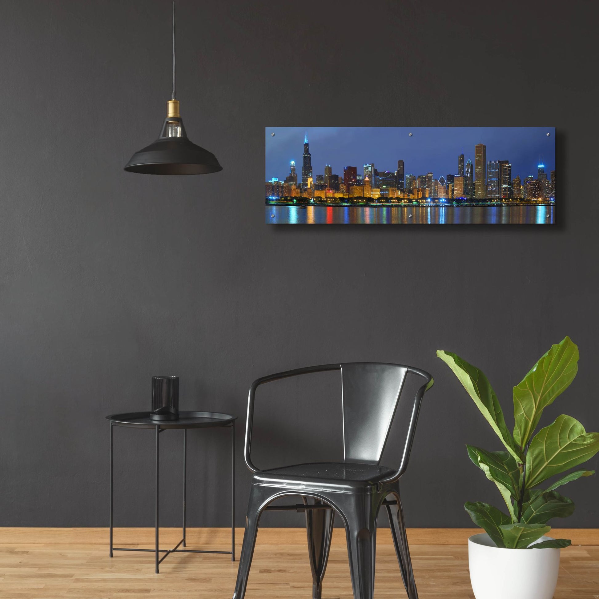 Epic Art 'Chicago Skyline' by Winthrope Hiers, Acrylic Glass Wall Art,48x16