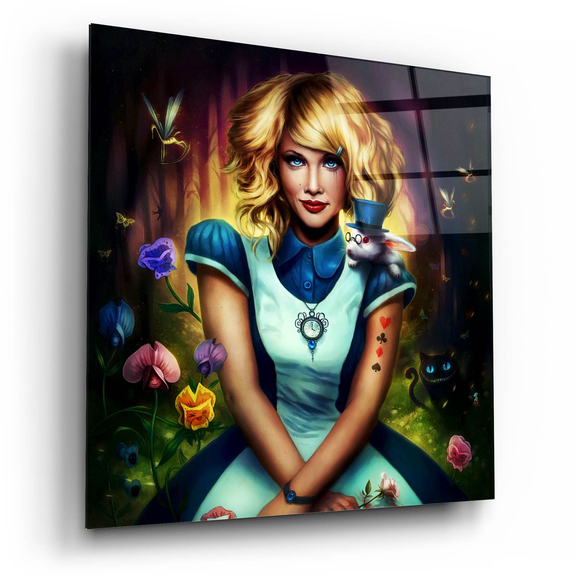 Epic Art 'Alice in Wonderland' by JoJoesArt, Acrylic Glass Wall