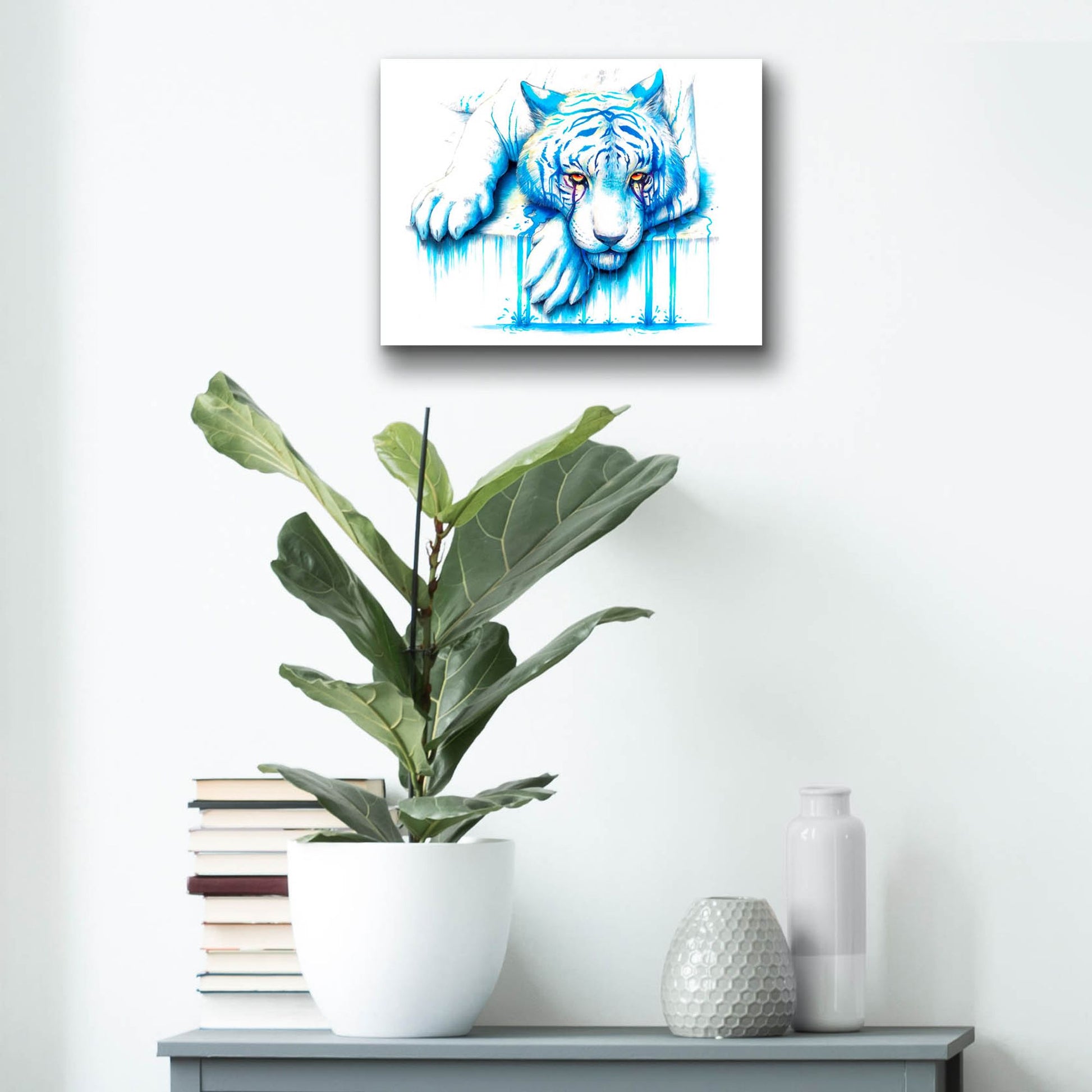 Epic Art 'Blue Tears' by JoJoesArt, Acrylic Glass Wall Art,16x12