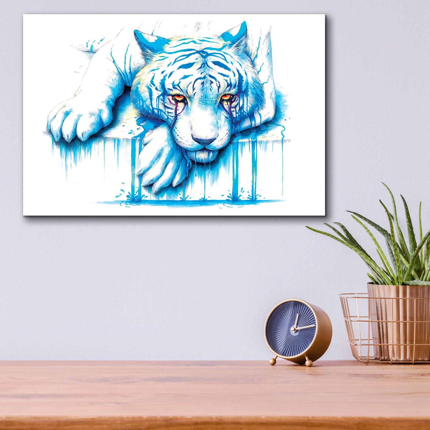 Epic Art 'Blue Tears' by JoJoesArt, Acrylic Glass Wall Art,16x12