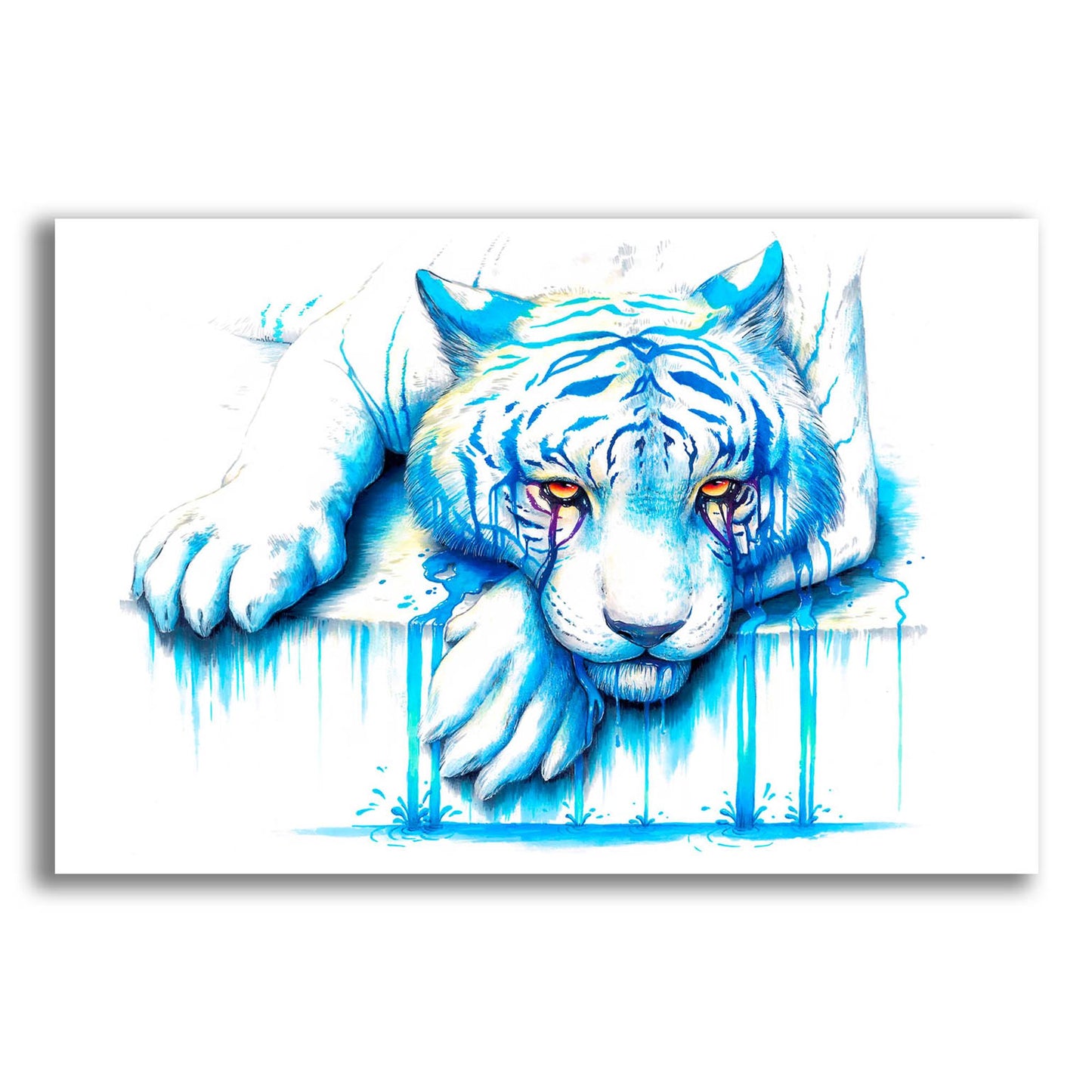 Epic Art 'Blue Tears' by JoJoesArt, Acrylic Glass Wall Art,16x12