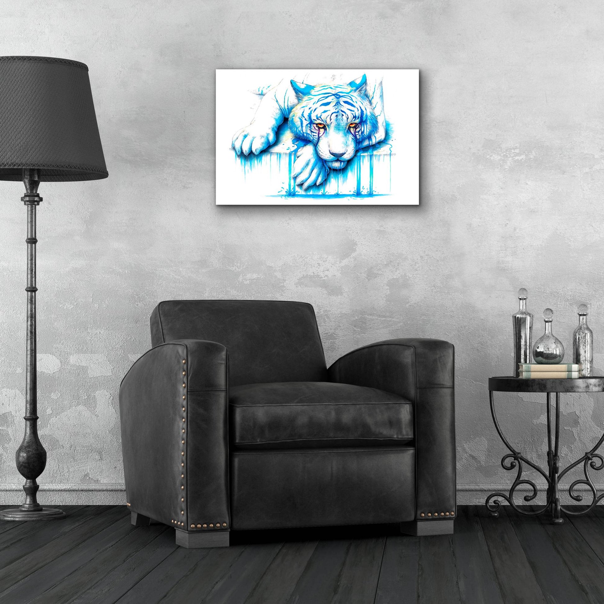 Epic Art 'Blue Tears' by JoJoesArt, Acrylic Glass Wall Art,24x16