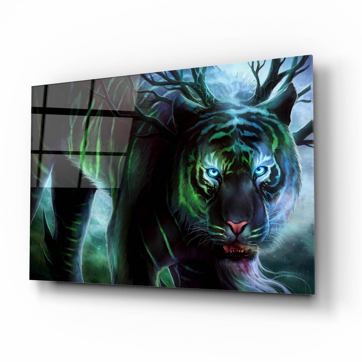 Epic Art 'Cold Stare' by JoJoesArt, Acrylic Glass Wall Art,16x12