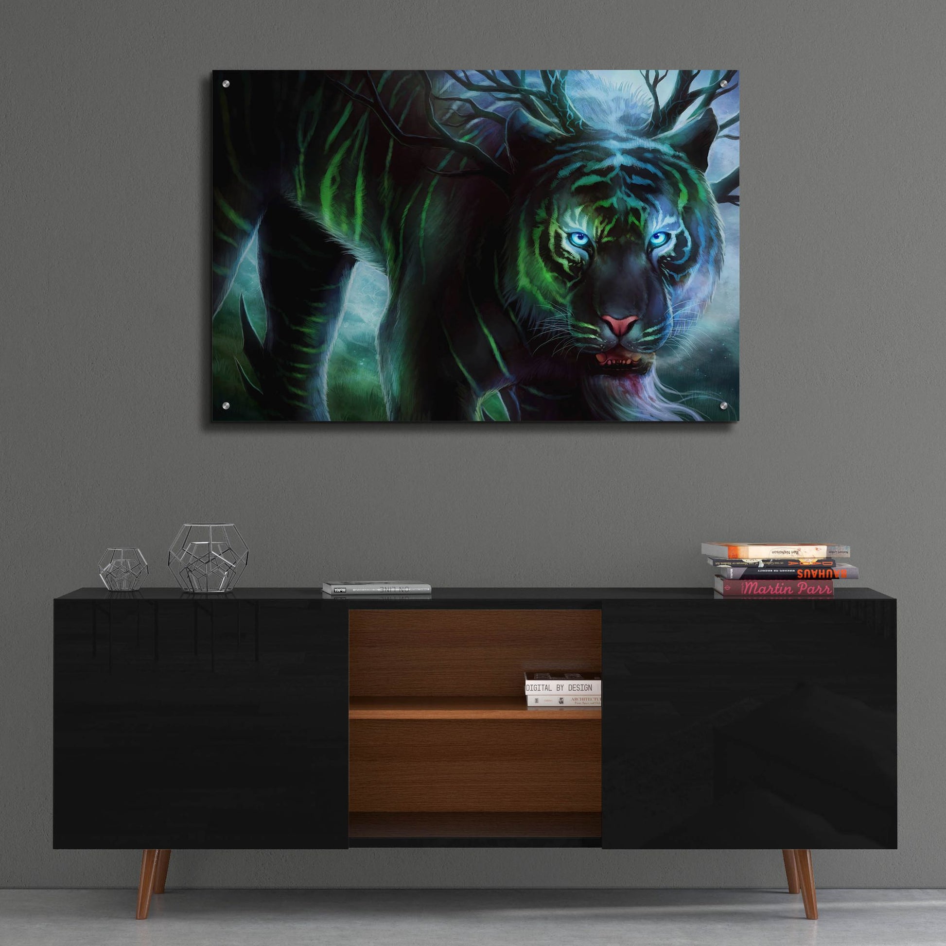 Epic Art 'Cold Stare' by JoJoesArt, Acrylic Glass Wall Art,36x24