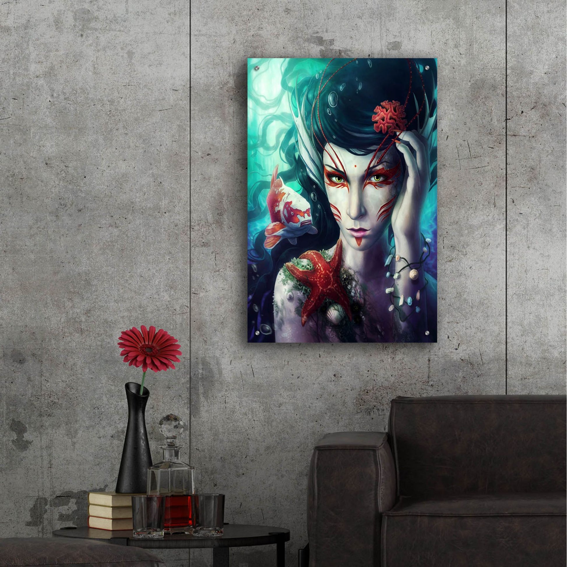 Epic Art 'Deep Sea' by JoJoesArt, Acrylic Glass Wall Art,24x36