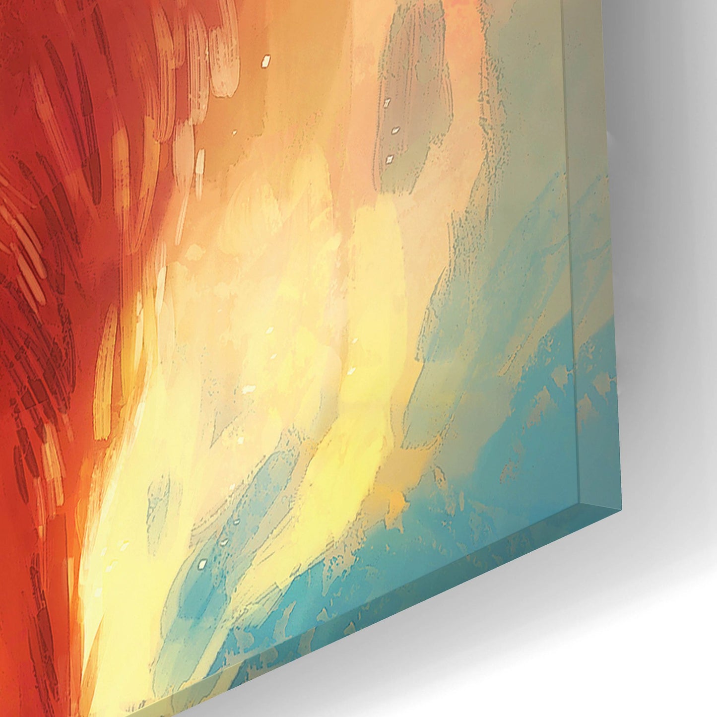 Epic Art 'Fire Fox' by JoJoesArt, Acrylic Glass Wall Art,16x12