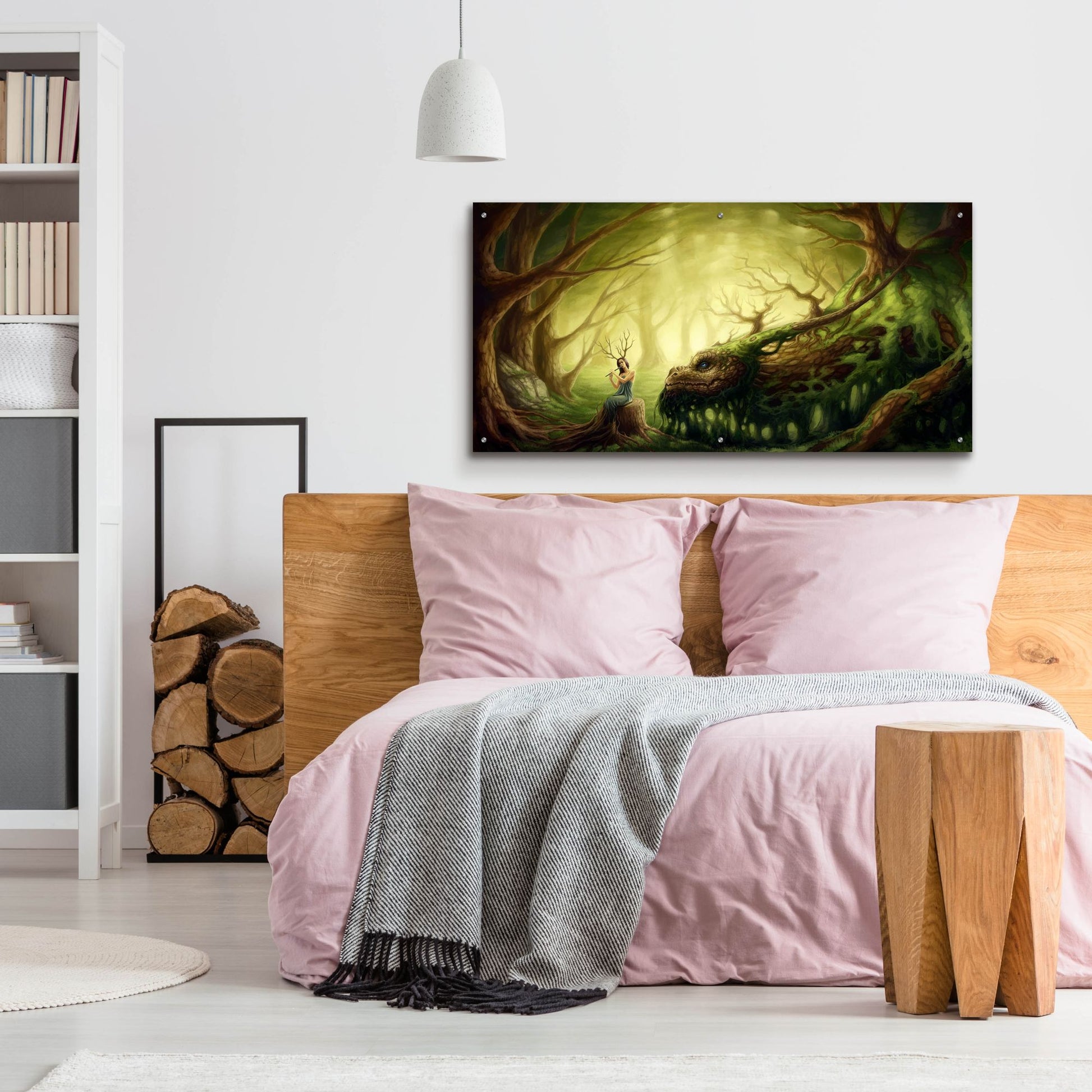 Epic Art 'Forgotten Fairytales' by JoJoesArt, Acrylic Glass Wall Art,48x24