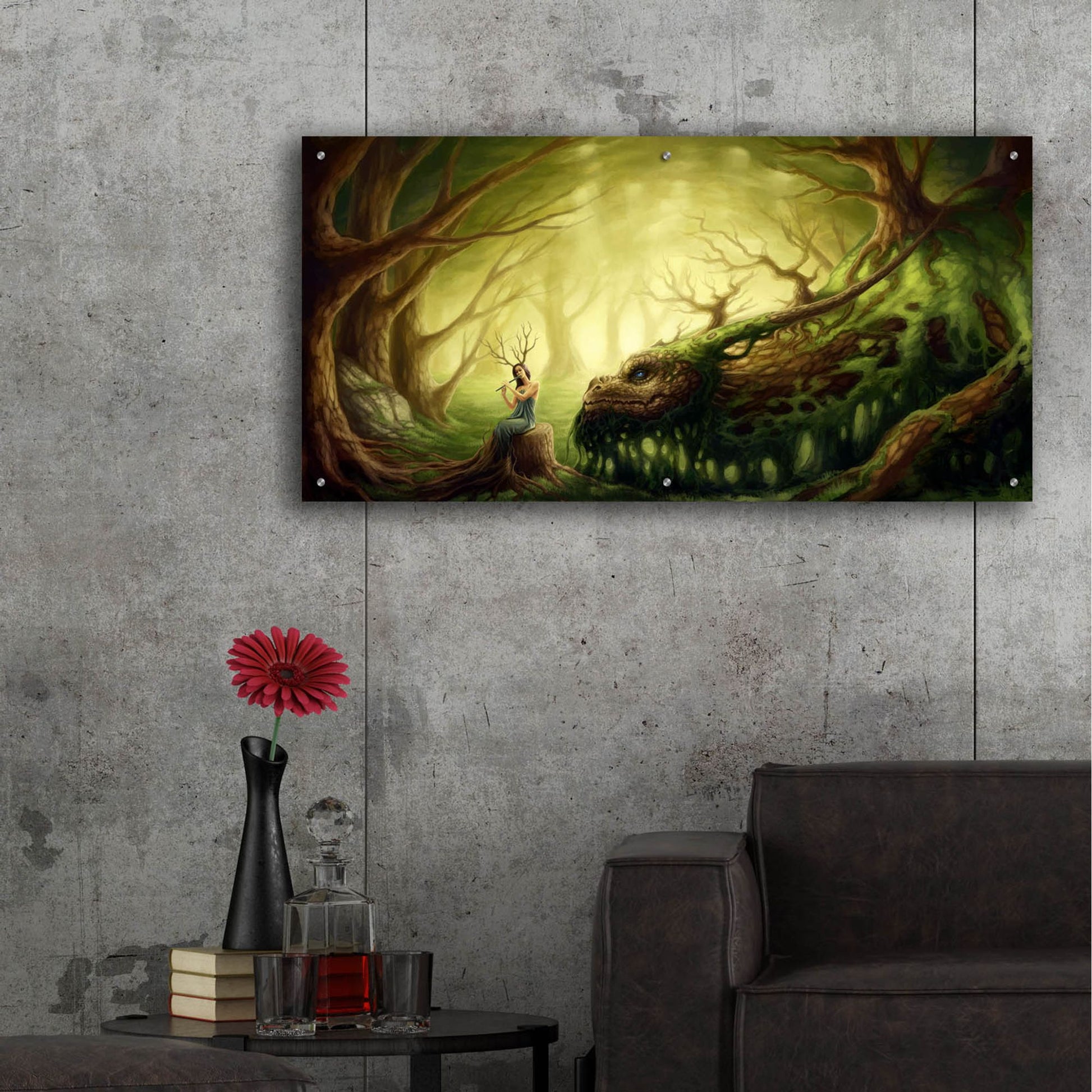 Epic Art 'Forgotten Fairytales' by JoJoesArt, Acrylic Glass Wall Art,48x24