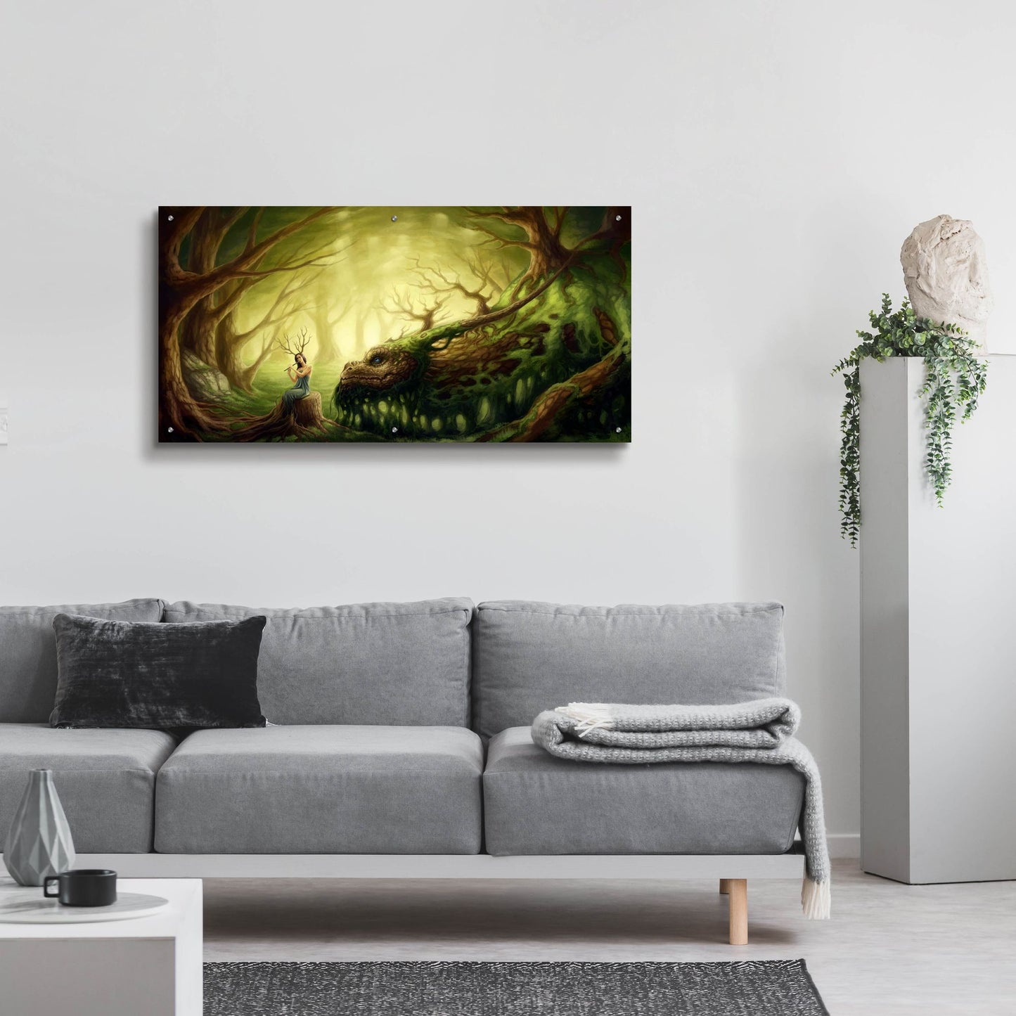 Epic Art 'Forgotten Fairytales' by JoJoesArt, Acrylic Glass Wall Art,48x24