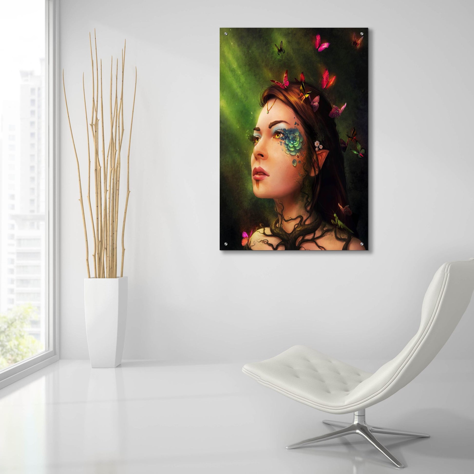 Epic Art 'Gaia' by JoJoesArt, Acrylic Glass Wall Art,24x36