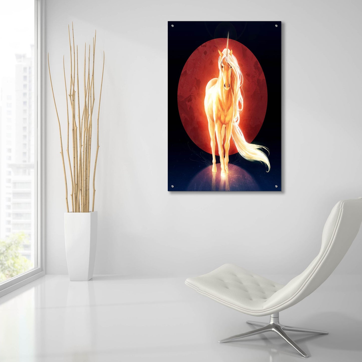 Epic Art 'Last Unicorn' by JoJoesArt, Acrylic Glass Wall Art,24x36