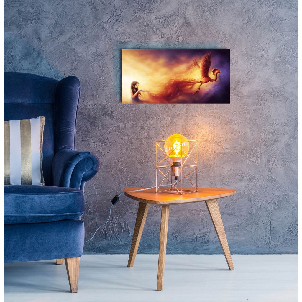Epic Art 'Out of the Ashes' by JoJoesArt, Acrylic Glass Wall Art,24x12