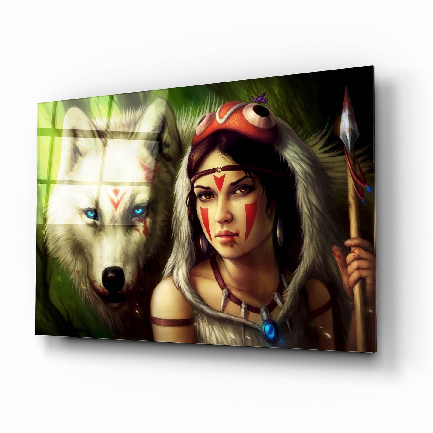 Epic Art 'Warrior Princess' by JoJoesArt, Acrylic Glass Wall Art,16x12