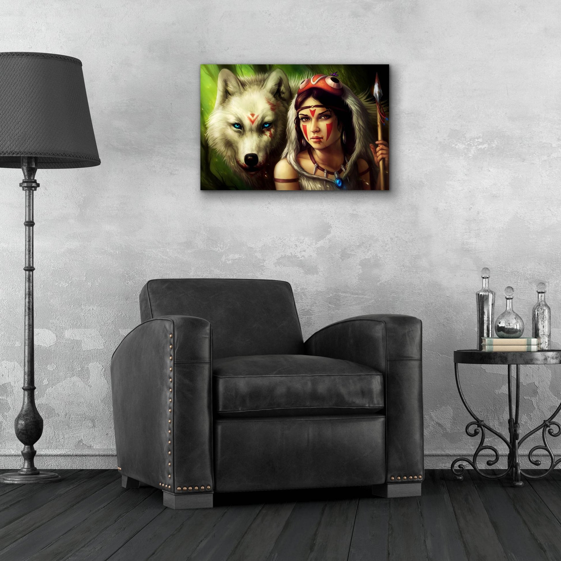 Epic Art 'Warrior Princess' by JoJoesArt, Acrylic Glass Wall Art,24x16