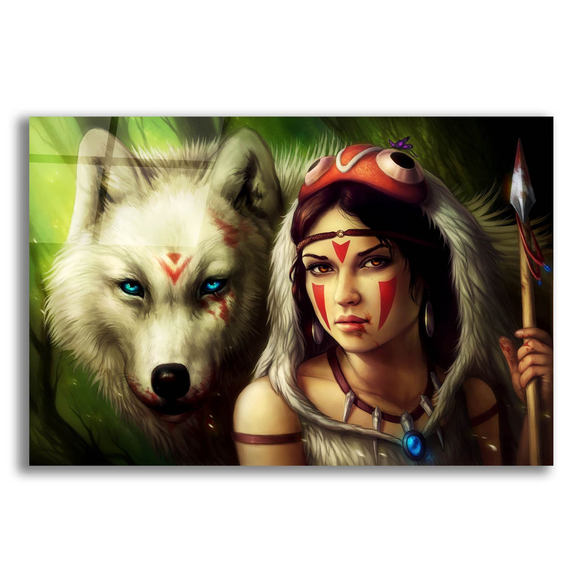 Epic Art 'Warrior Princess' by JoJoesArt, Acrylic Glass Wall Art,24x16