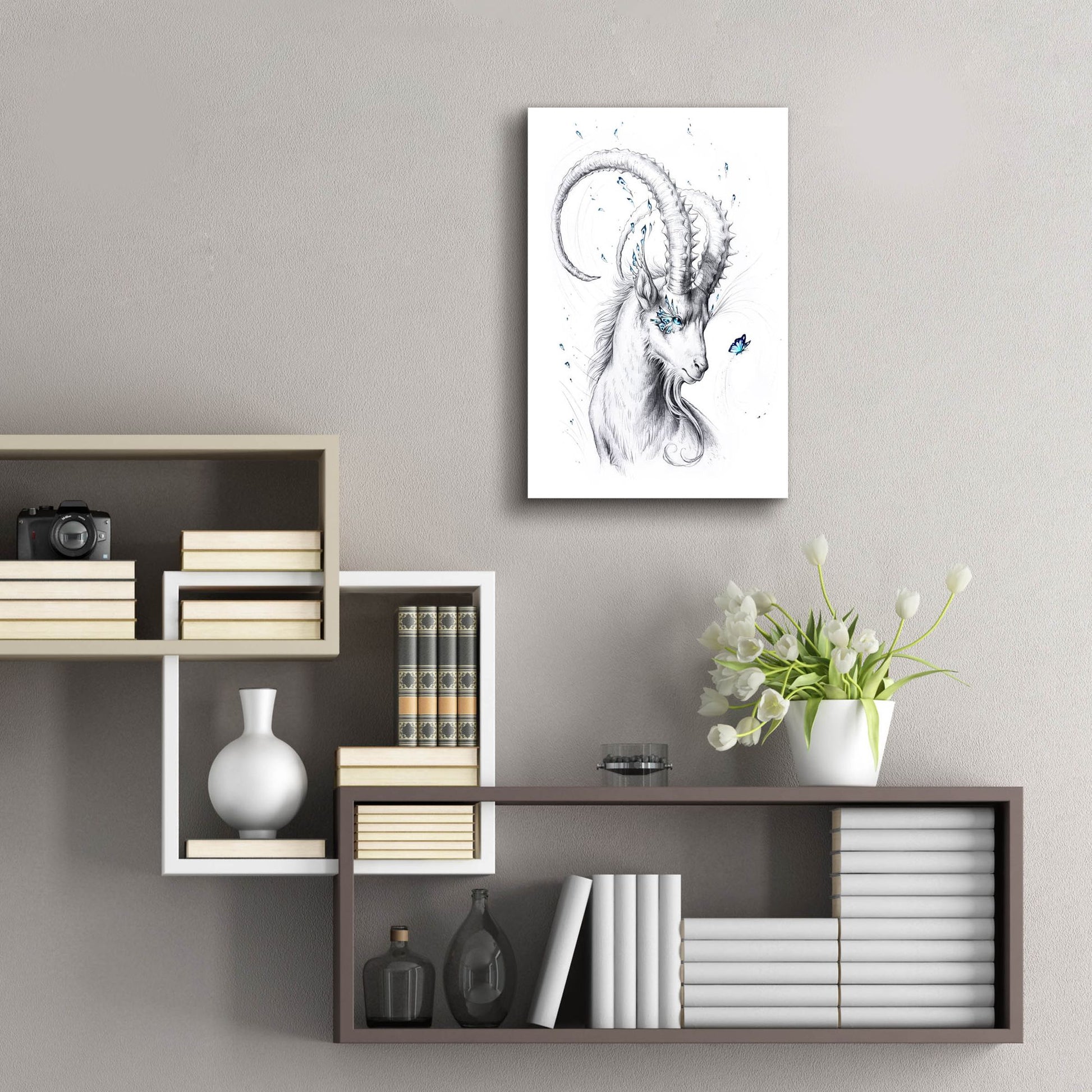 Epic Art 'Capricorn' by JoJoesArt, Acrylic Glass Wall Art,16x24