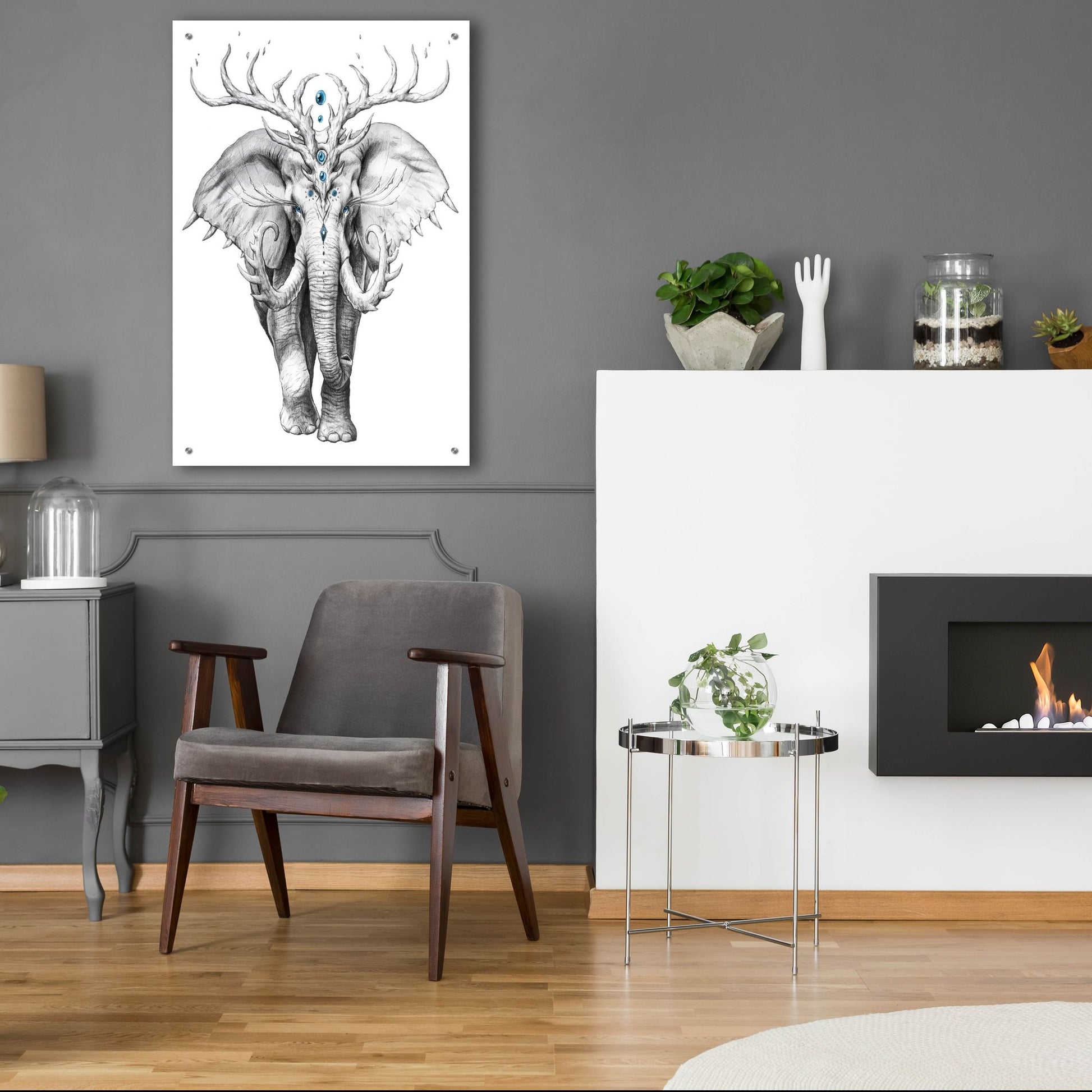 Epic Art 'Elephant Soul' by JoJoesArt, Acrylic Glass Wall Art,24x36