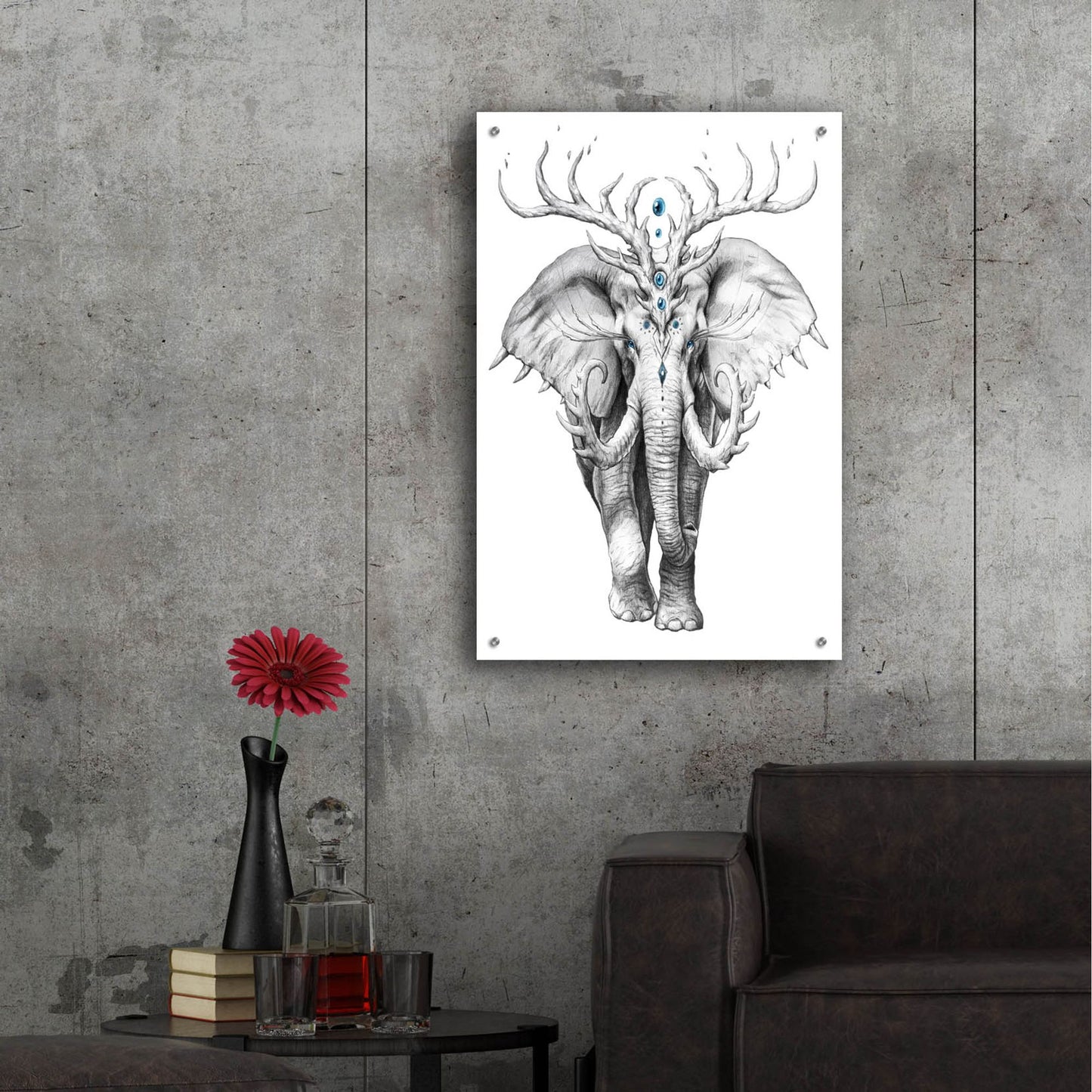 Epic Art 'Elephant Soul' by JoJoesArt, Acrylic Glass Wall Art,24x36