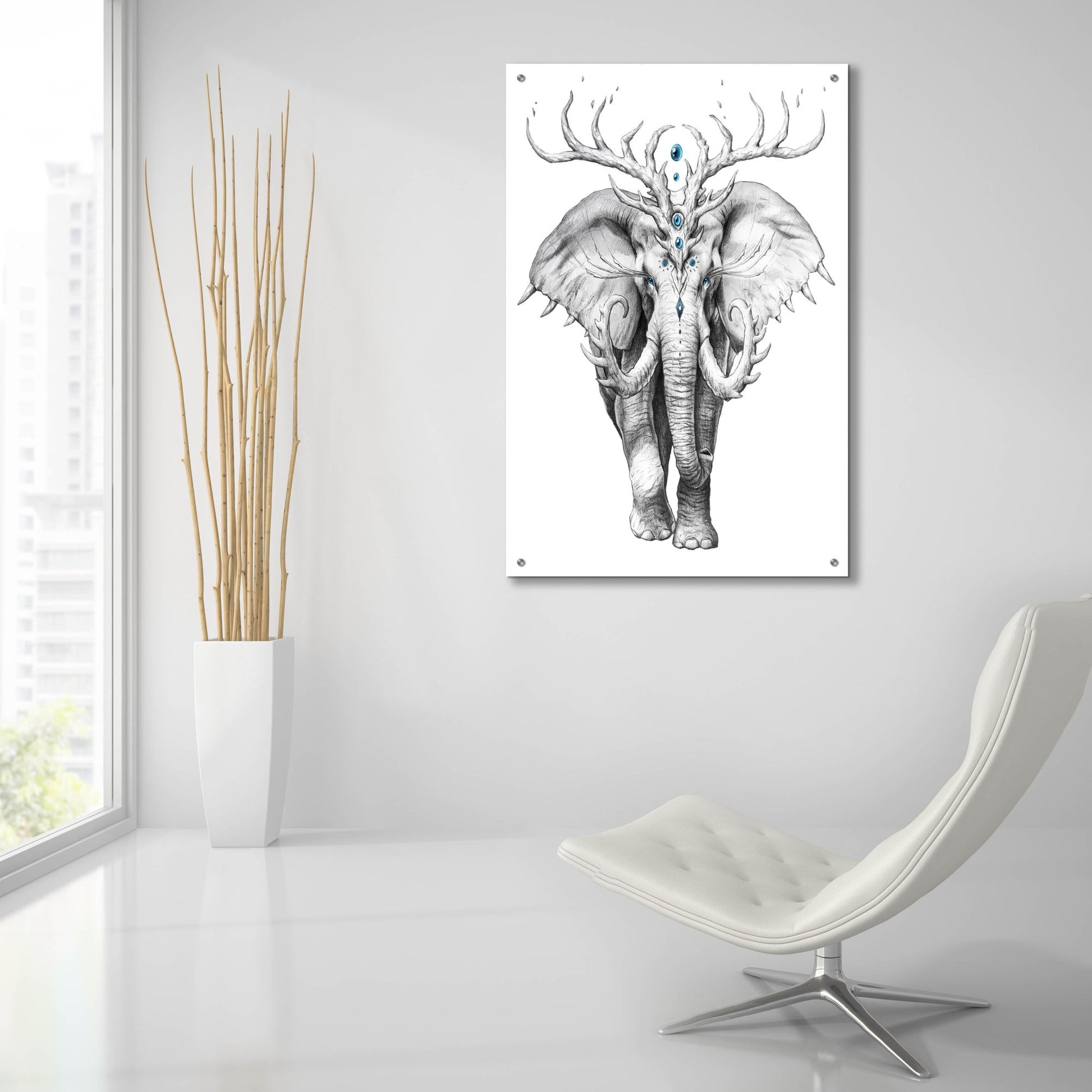 Epic Art 'Elephant Soul' by JoJoesArt, Acrylic Glass Wall Art,24x36